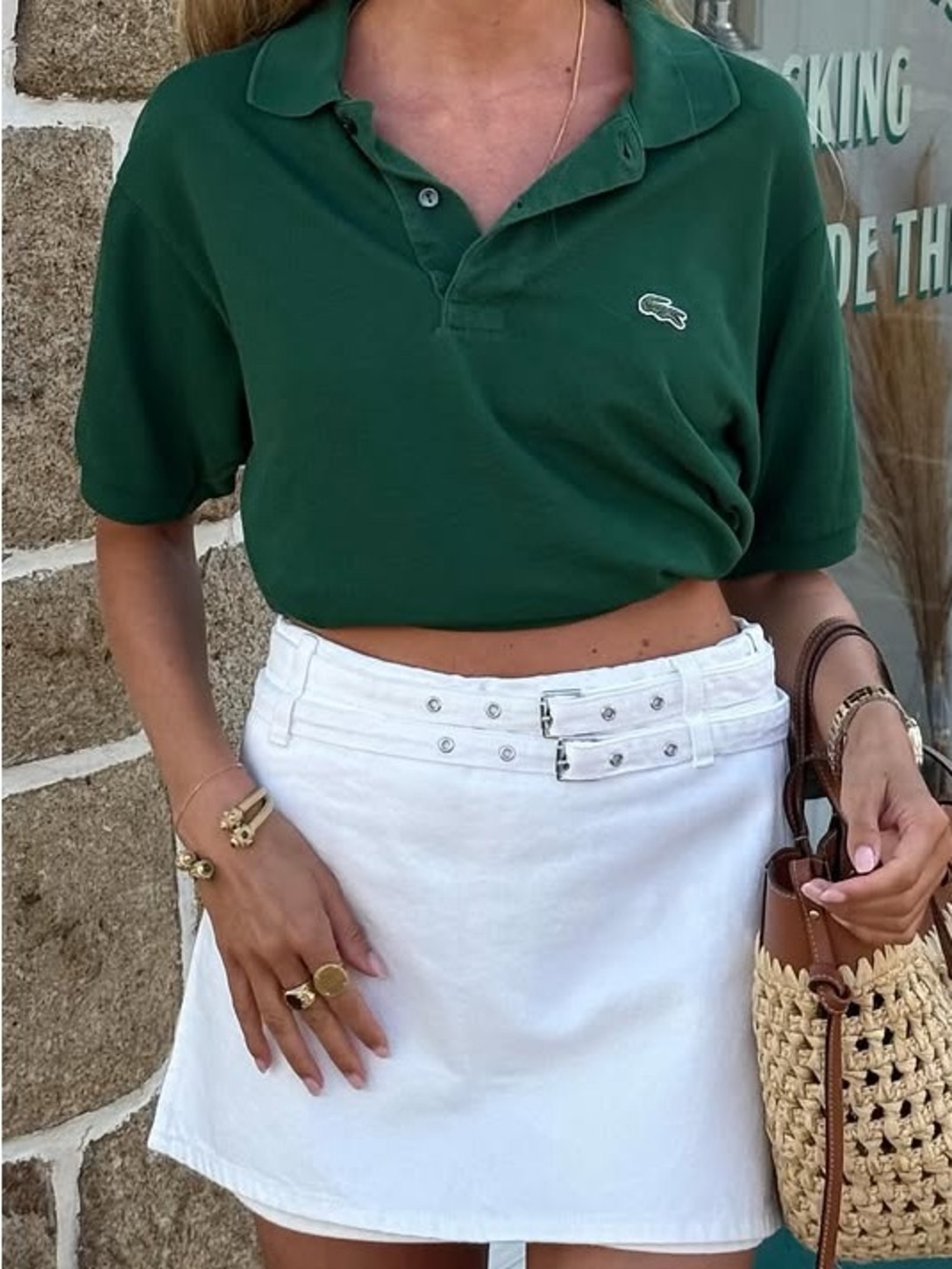 Vintage Lacoste Polo T-Shirt Hunter Green XXL